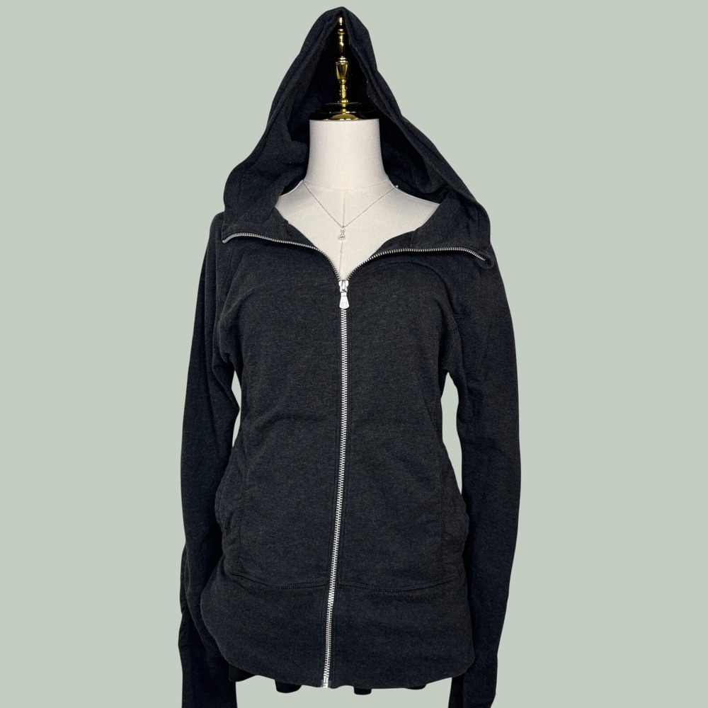 champion elite gray silver pockets soft zip up sweatshirt hodded yoga lounge y2k